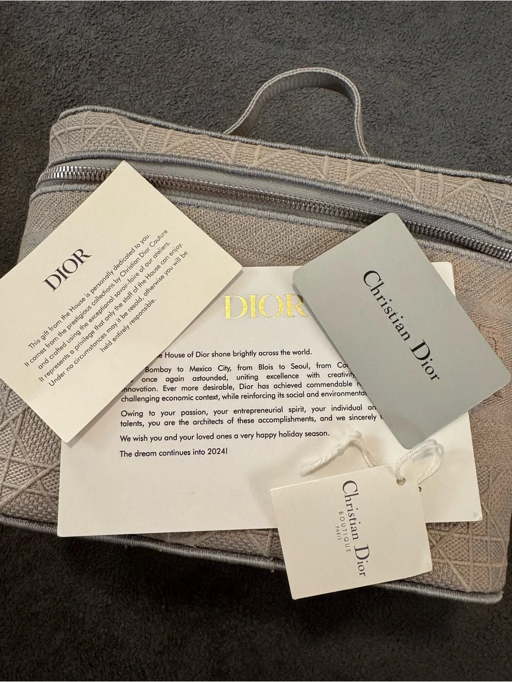 Dior Embroidered Canvas Vanity Case
